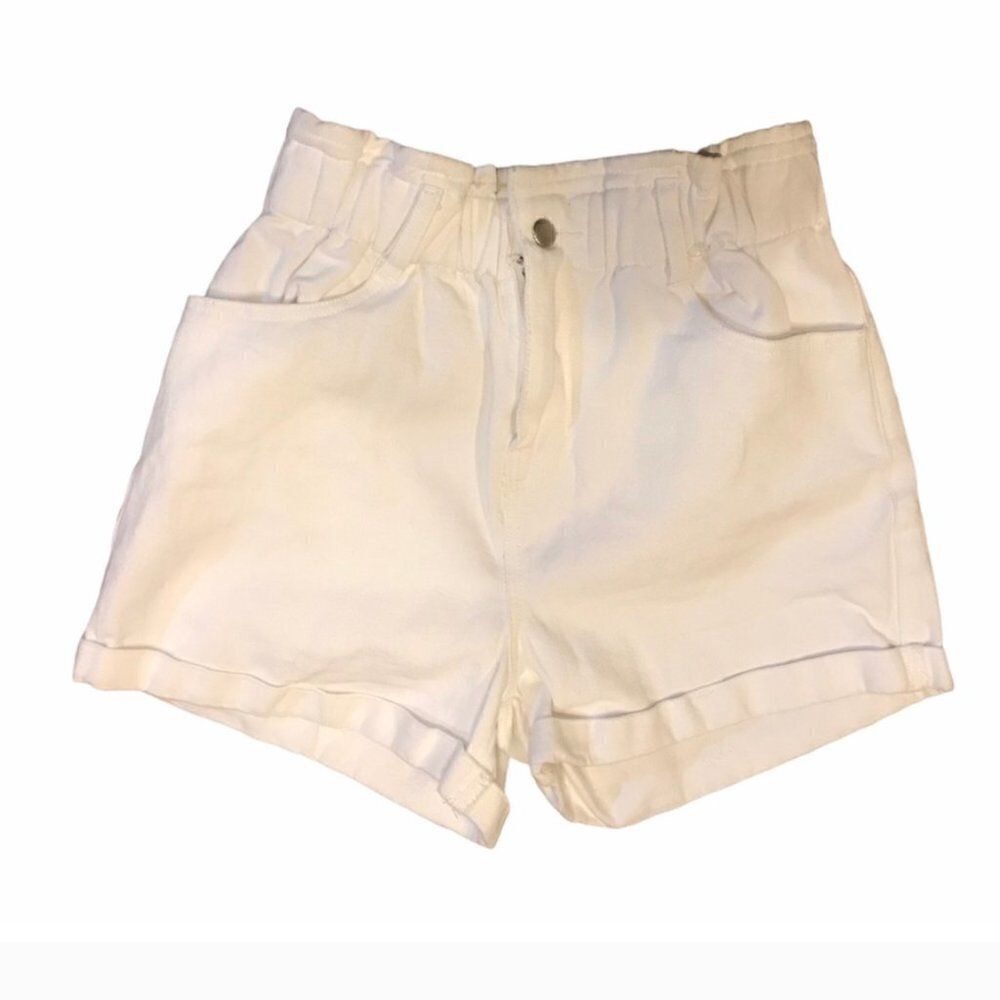 Wild Honey White High Waisted Shorts